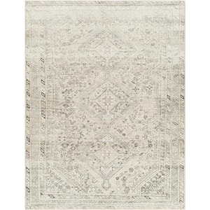 Barny Off White Sage Green Taupe 5 ft. x 7 ft. Area Rug