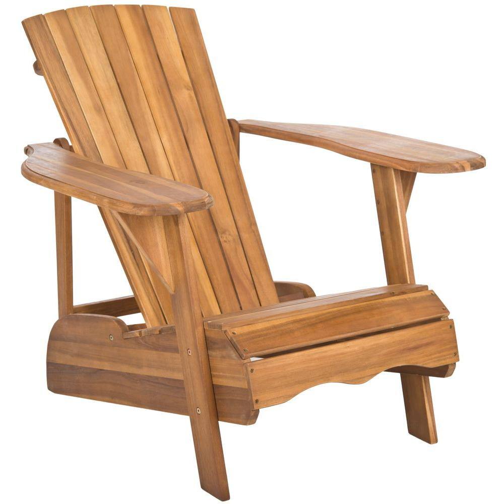 Natural Acacia Wood Adirondack Arm Chair