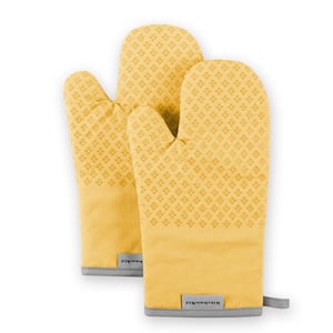 Asteroid Silicone Grip Buttercup Yellow Oven Mitt Set (2 Pack)