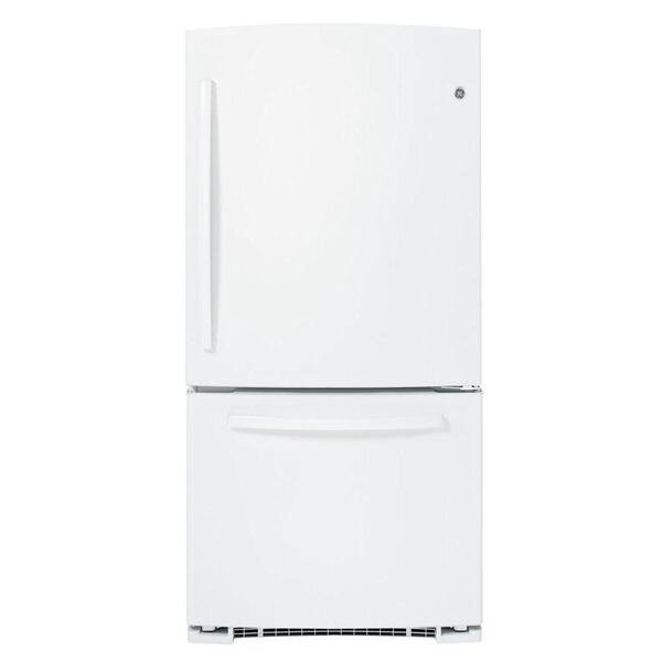 GE 23.1 cu. ft. Bottom Freezer Refrigerator in White