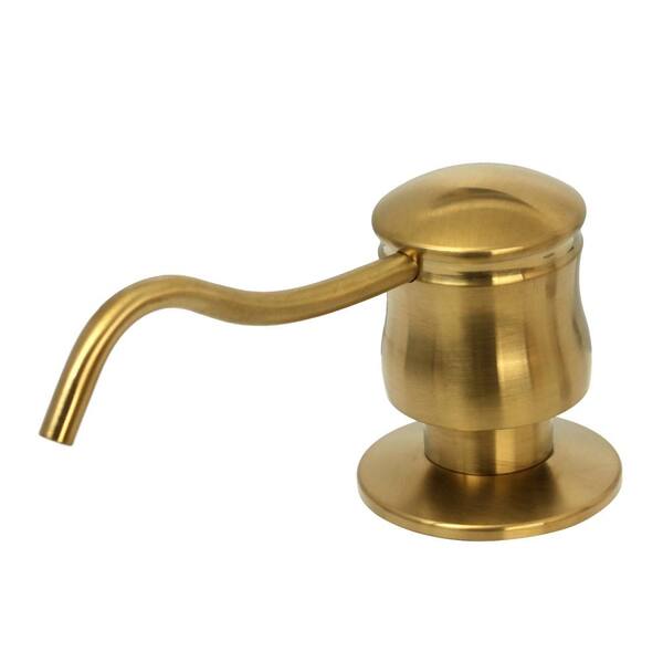 Akicon Built in Brushed Gold Soap Dispenser Refill from Top with 17 oz. Bottle - 3 Years Warranty