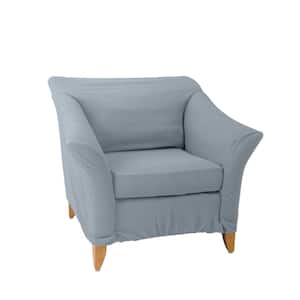96.5 in. x 23.6 in. x 27.5 in. Pixel Grey Stretch Chair Slip Cover
