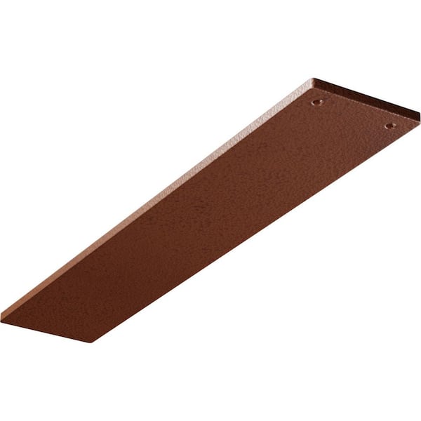Ekena Millwork 3 in. x 0.25 in. x 16 in. Steel Hammered Copper Logan Bracket
