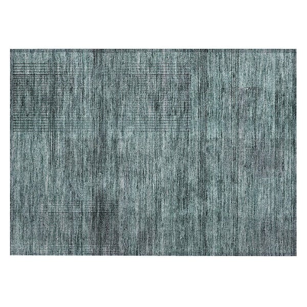 Chantille Machine Washable Indoor/Outdoor Abstract ACN820 Teal 1 ft. 8 in. x 2 ft. 6 in. Area Rug