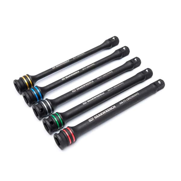 GEARWRENCH 1/2 in. Drive Torque Limiting Impact Extension Bar Set