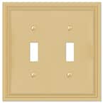 Brass 2-Gang Toggle Wall Plate (1-Pack)