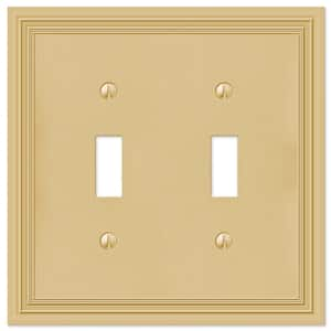 Brass 2-Gang Toggle Wall Plate (1-Pack)