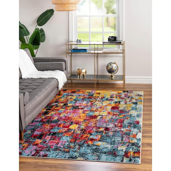 Lyon Athena Multi 3' 3 x 5' 3 Area Rug