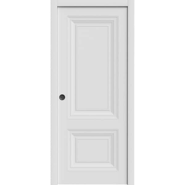 7772 18 in. x 84 in. Sold Core White Color Wood Sliding Door