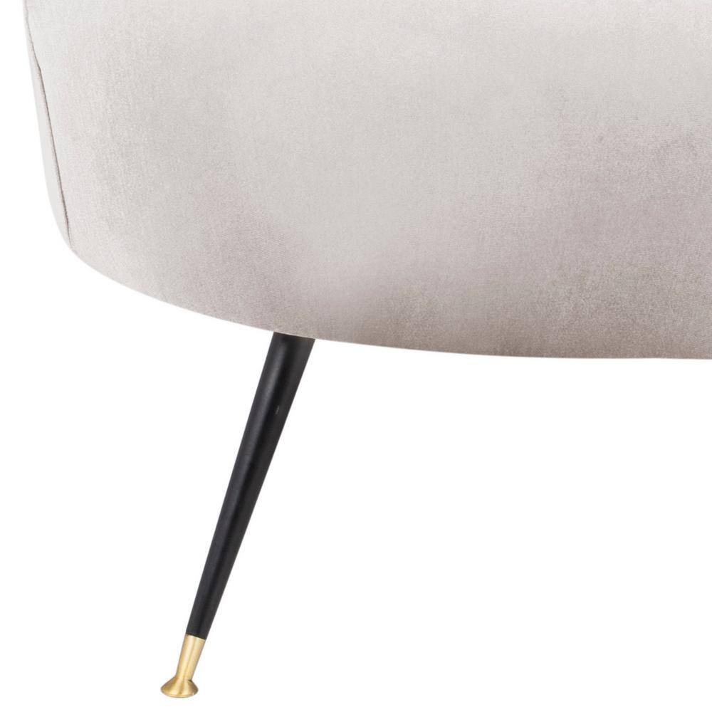 Hazelwood Velvet Barrel Accent Chair with Wood Frame