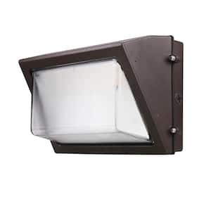 400-Watt Equivalent TWPK2 Integrated LED Bronze Wall Pack Light Adjustable 9500-14500 Lumens and CCT with Photocell