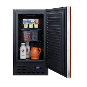 18 in. 2.7 cu. ft. Mini Fridge in Black without Freezer with Panel-Ready Door