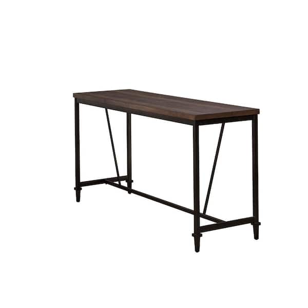 Hillsdale Furniture Trevino Distressed Brown Wood 68 in. 4-Legs Dining Table 2