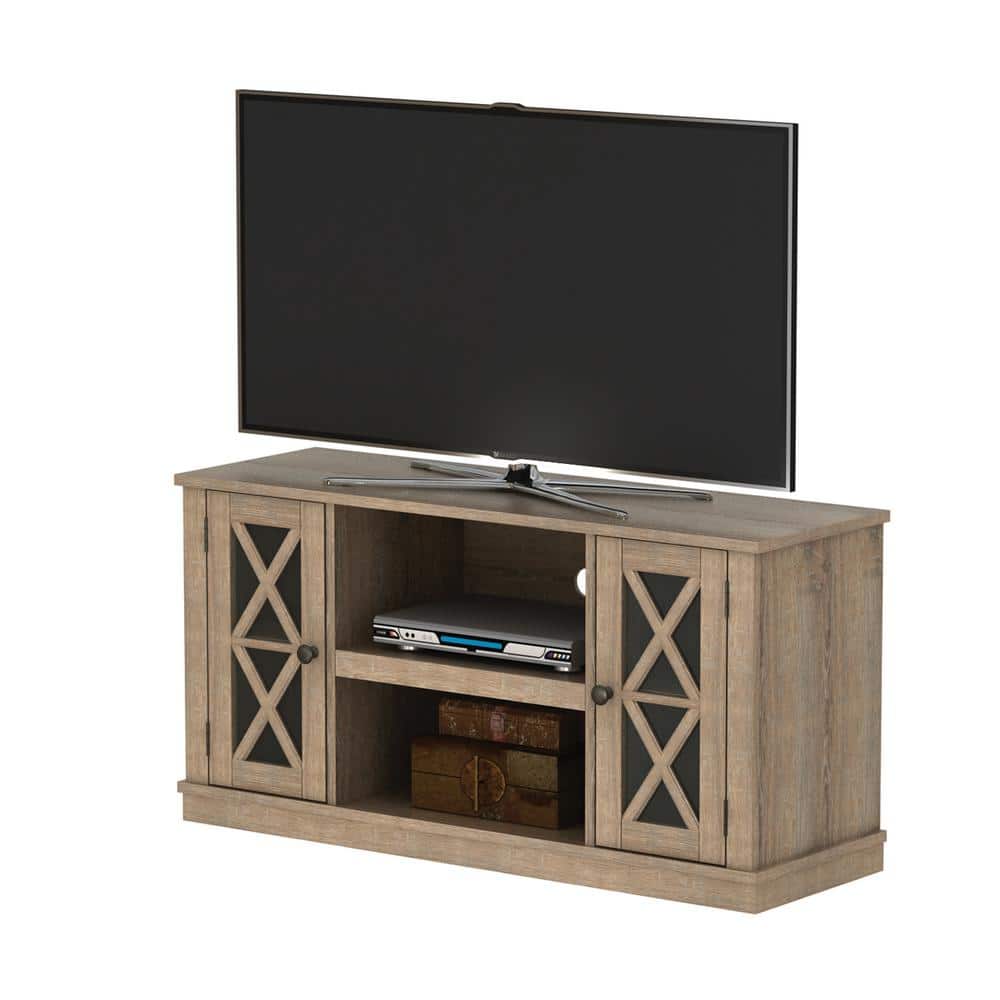 Bell'O Bayport 48 in. Pine Particle Board TV Stand Fits TVs Up to 55 in. with Adjustable Shelves, Green -  TC48-6092-PD27
