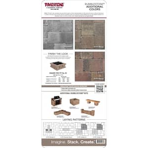 Paper Sample Only of RumbleStone 10.5 in. x 7 in. Cafe Rectangle Concrete Paver (1-Piece)