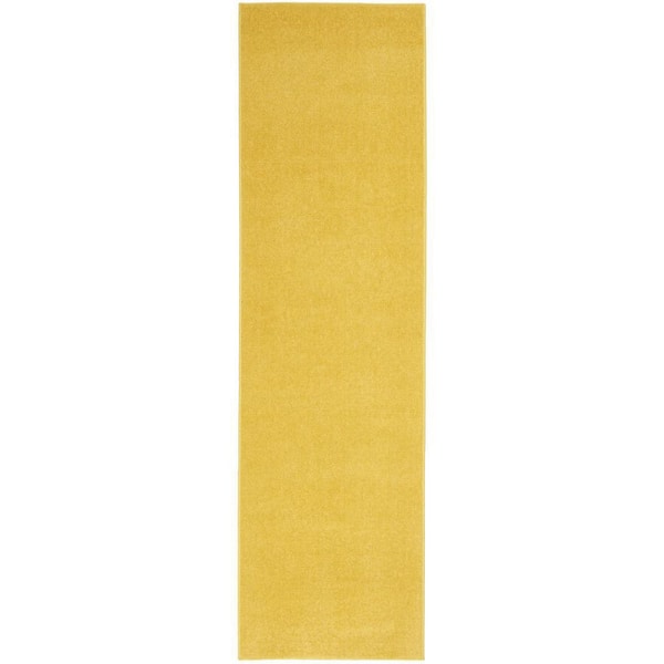 2 ft. x 6 ft. Yellow Woven Polypropylene Indoor/Outdoor Area Rug