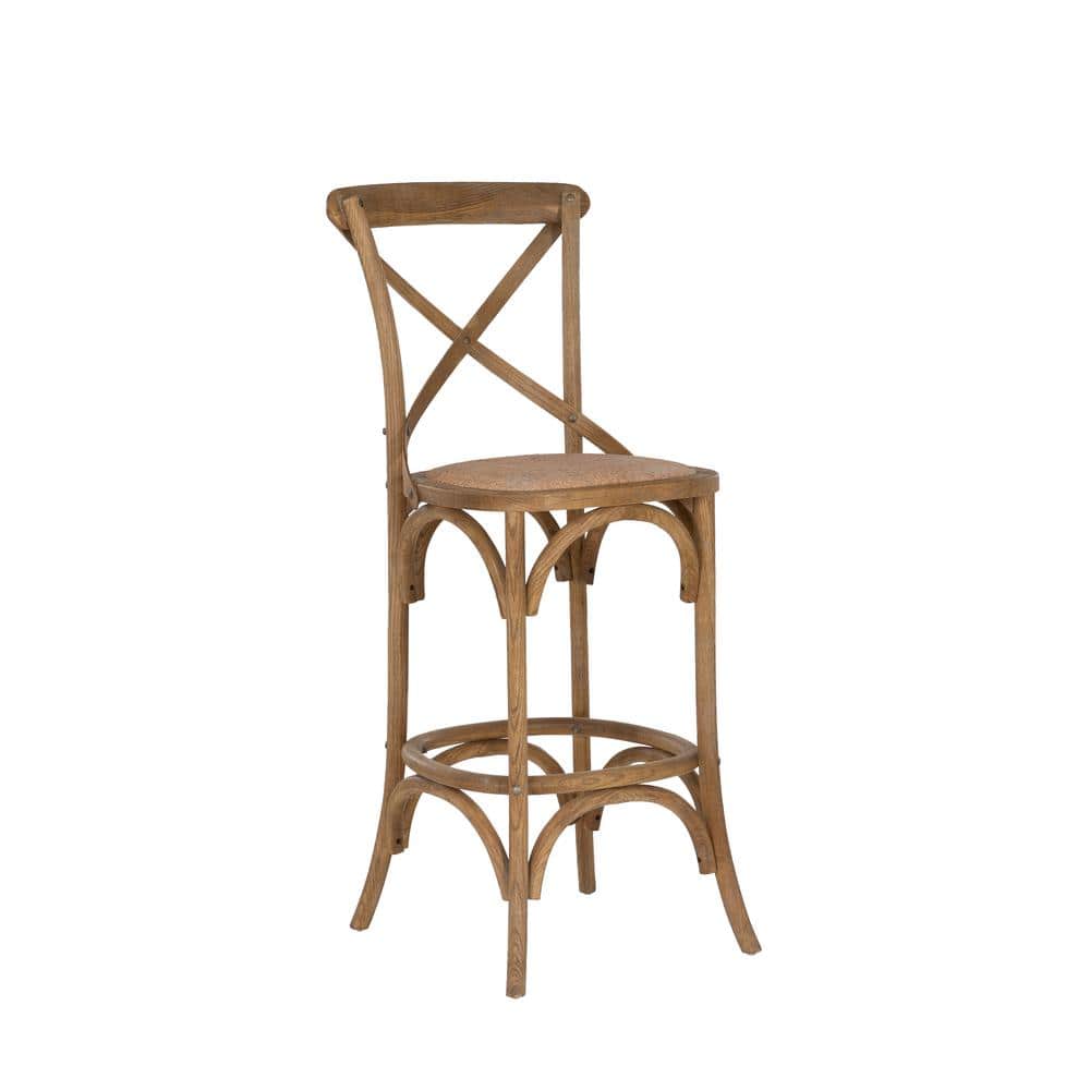 Posy Greywash Bentwood Barstool with Rustic Finish