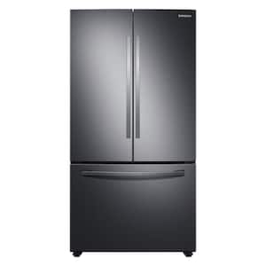 28 cu. ft. 3-Door French Door Refrigerator with Internal Water Dispenser in Fingerprint Resistant Black Stainless Steel