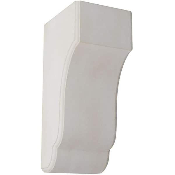 Ekena Millwork 5-3/4 in. x 14 in. x 7 in. Chalk Dust White Capistrano Mission Wood Vintage Decor Corbel