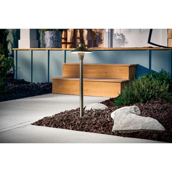 KICHLER Low Voltage 6.75 in. Centennial Brass Hardwired Weather Resistant  Path Light with No Bulbs Included 15478CBR - The Home Depot