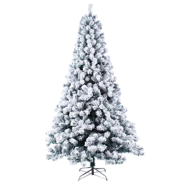 USA READY STOCK】Christmas Tree 6FT 920 Branches Flocking Spray White Tree  Plus Pine Cone (YJ)