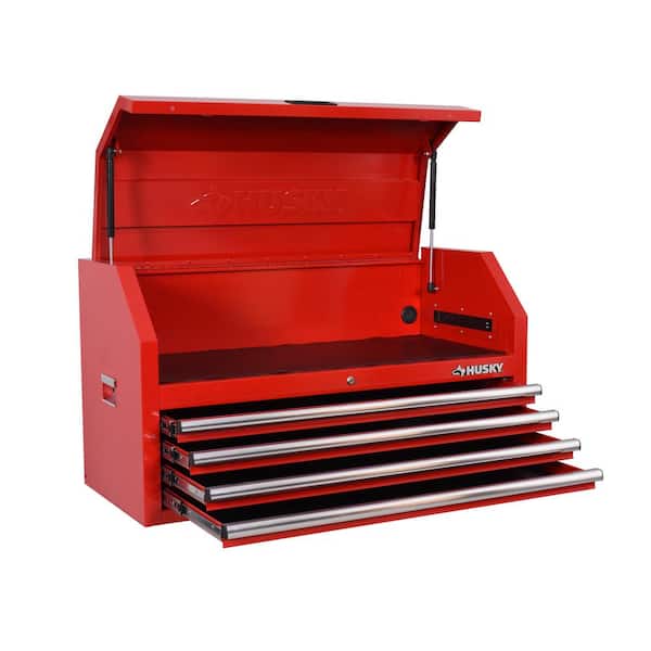 Husky Standard Duty 42 in. 4-Drawer Red Top Tool Chest H42CH4RED Husky Standard Duty 42 in. 4-Drawer Red Top Tool Chest H42CH4RED