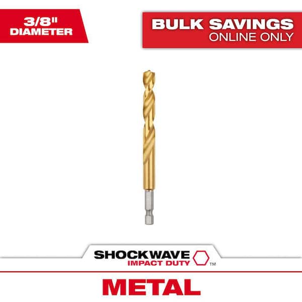 SHOCKWAVE 3/8 in. Titanium Twist Drill Bit