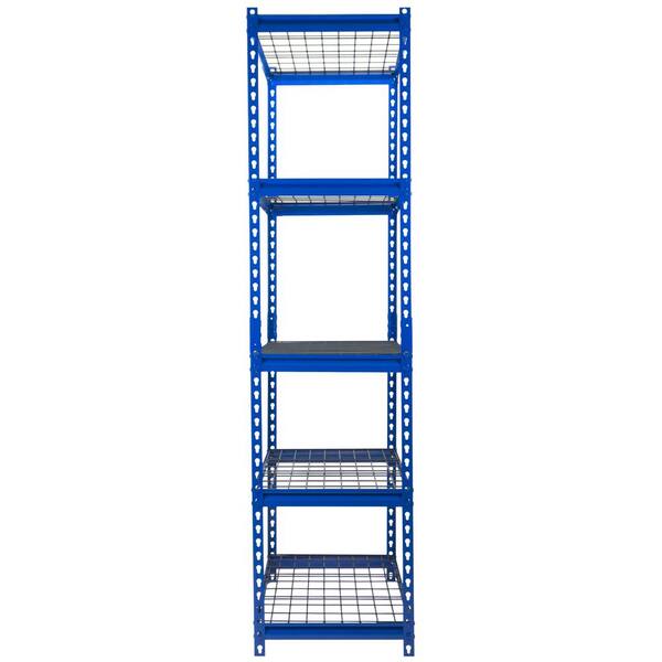 Muscle Rack 5 Tier Z Beam Boltless, Slotted Rail Shelving Unit Dimensions