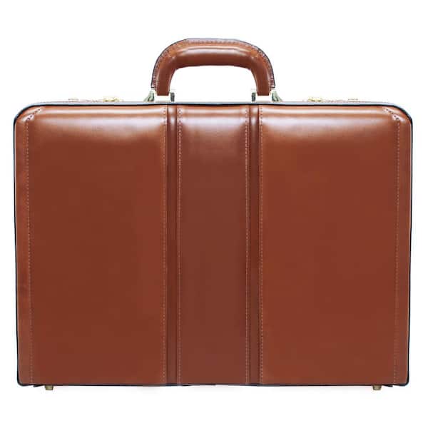 McKLEIN Daley Top Grain Cowhide Brown Leather 3.5 in. Attache Briefcase