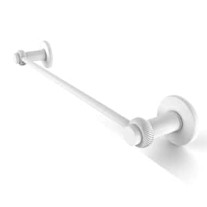 Mercury Collection 24 in. Towel Bar with Twist Accent in Matte White