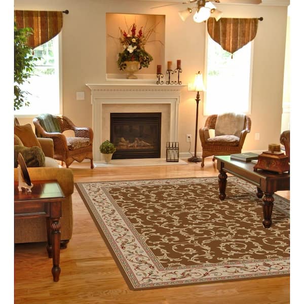 Jewel Veronica Brown 3 ft. x 4 ft. Area Rug