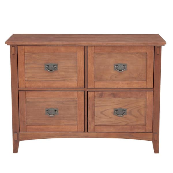 Home Decorators Collection Artisan Medium Oak Brown 4 Drawer File Cabinet