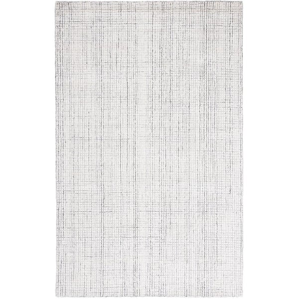 SAFAVIEH Abstract Ivory/Grey 8 ft. x 10 ft. Abstract Striped Area Rug