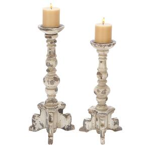 Chic Antique Candle Holder Cream White Candle Holder Candlestick Cottage Deco 
