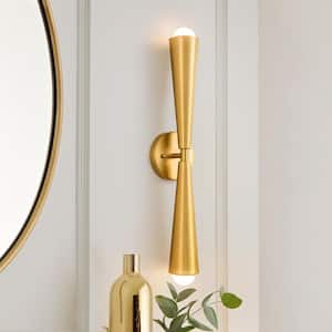Paige 2-Light Gold LED Wall Sconce