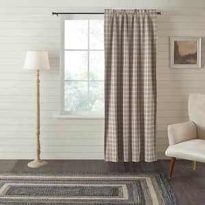Sawyer Mill Charcoal Plaid 40 in. W x 84 in. L Blackout Curtain