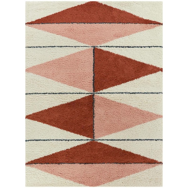 BALTA Levine Burnt Orange 7 ft. x 9 ft. Geometric Area Rug