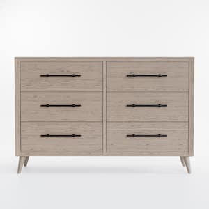 Emery 6-Drawer Wood Dresser (36 in. H x 55 in. W x 16 in. D)