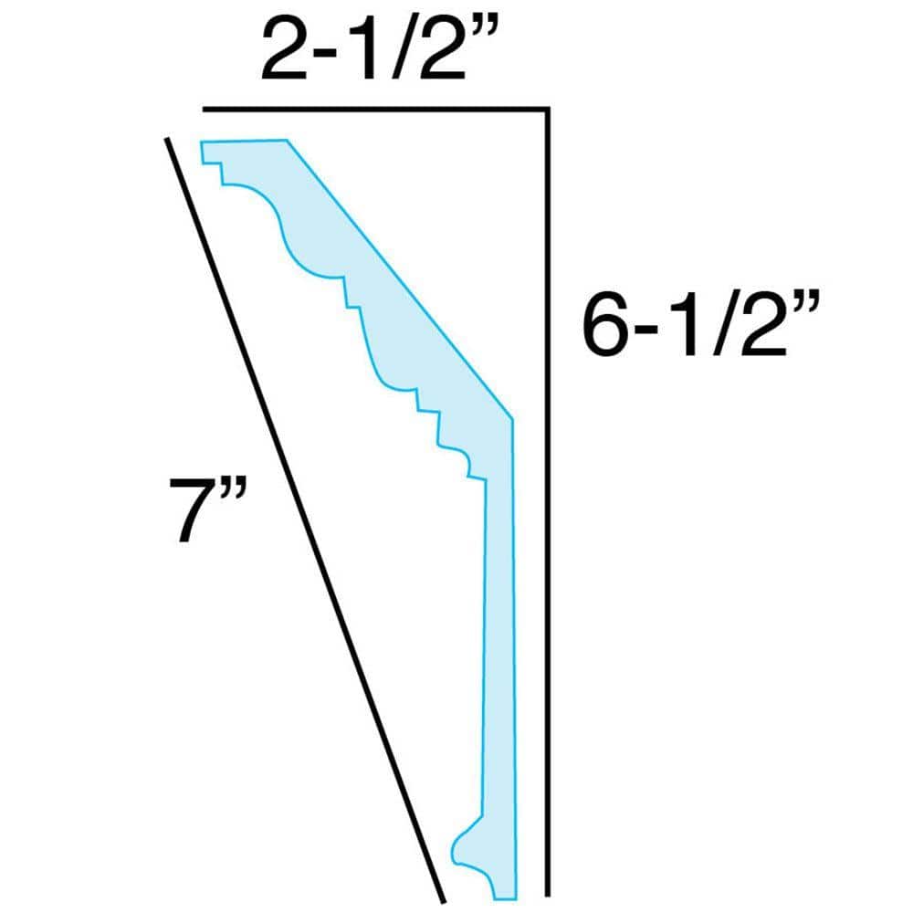6-Inch White Polyurethane Egg and Dart Crown Moulding Sample