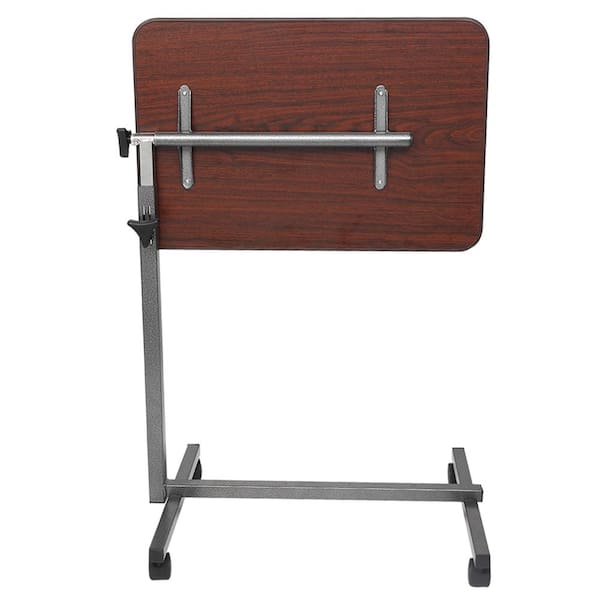 Winado Height Adjustable 26 in. H Retangular Brown Wood&Iron Computer Desk  with Wheel 941228126953 - The Home Depot