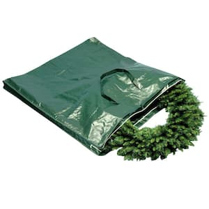 Heavy Duty Wreath and Garland Storage Bag with Handles and Zipper-Fits Up to 4 ft. Artificial