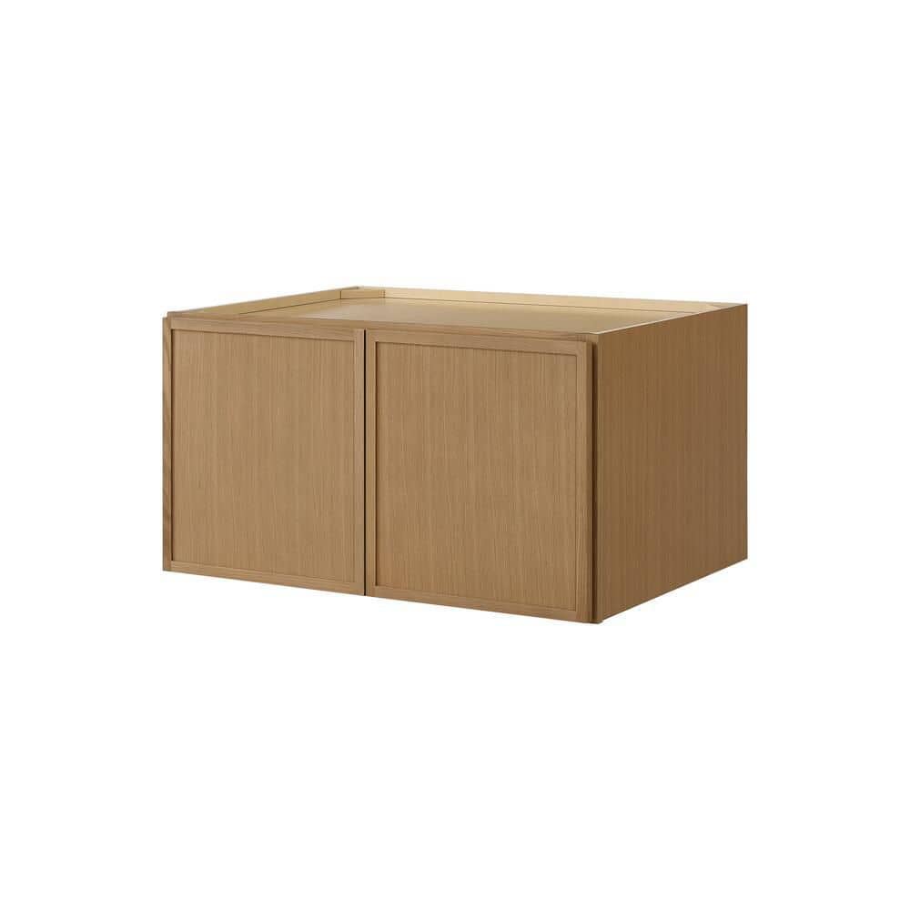 Leyton 33 in. W x 24 in. D x 18 in. H Ready to Assemble Plywood Slim Shaker Wall Bridge Kitchen Cabinet in White Oak price history on PriceWatchPro