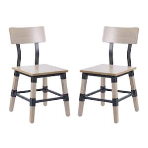 Antique White Wood Dining Chair Set of 2