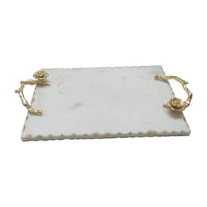 Event Modern Marble White, Gold Tray