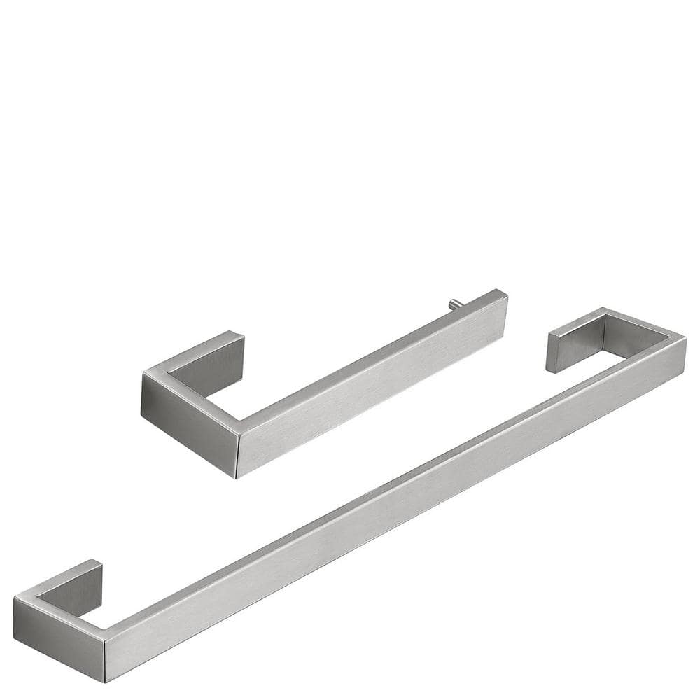 Wall Mounted 2-Piece Bath Hardware Set with Towel Bar Hand Towel Holder Stainless Steel Towel Holder in Brushed Nickel price history on PriceWatchPro