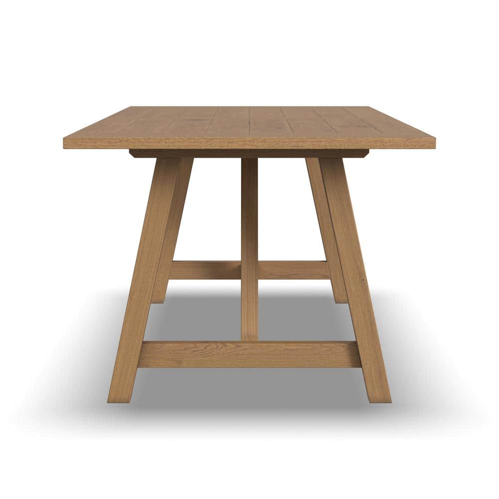Natural Oak Reclaimed Wood Farmhouse Dining Table