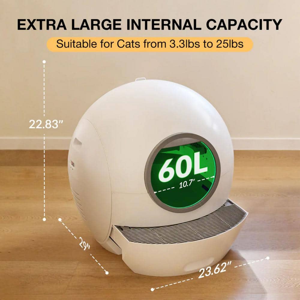 Els Pet Spaceship Self Cleaning Litter Box els pet Spaceship Self Cleaning Litter Box (Wifi-Enabled) EP-LB1-WH