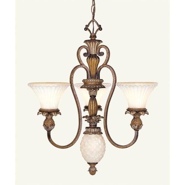 Livex Lighting Savannah 4 Light Venetian Patina Chandelier