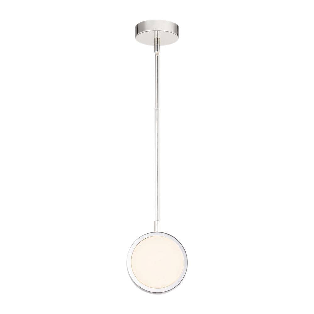 Blanco Mini Polished Nickel LED Glass Pendant