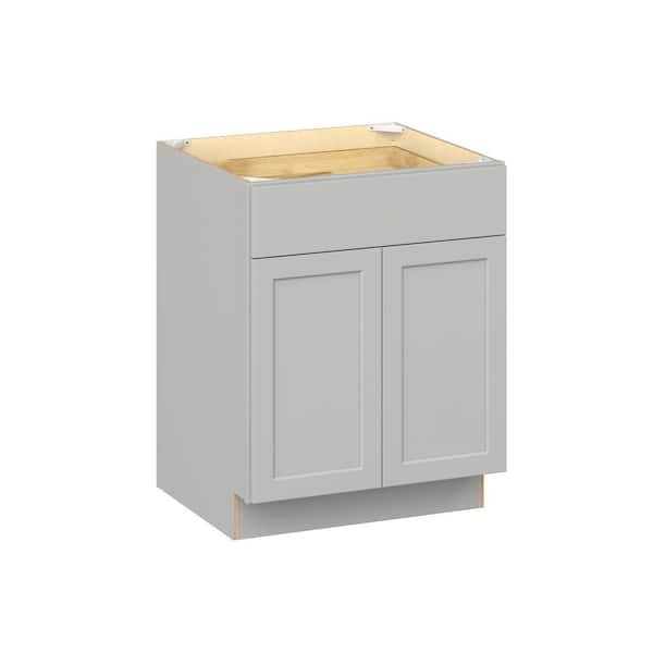 Emerson Whisper Gray Base 1 drawer with 2 door Ready to Assemble Kitchen Cabinet (27 in. W x 34.5 in. H x 24 in. D)